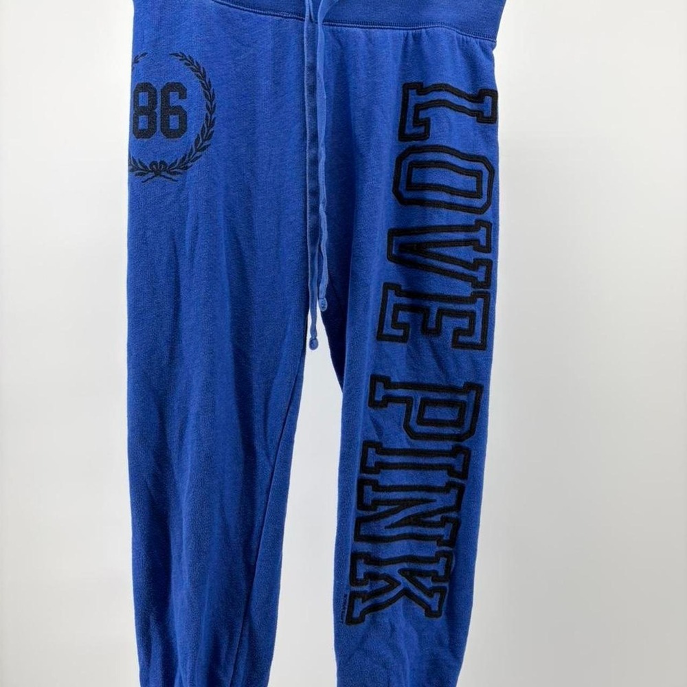 PINK Victoria's Secret Sweatpants Womens Small Blue Love Pink Y2K 04/2012